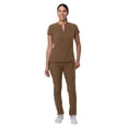 thumbnail image 5 of Adar Addition Go-Higher Scrub Set For Women - Notched V-Neck Scrub Top & Skinny Cargo Scrub Pants - A9600 - Mocha Quartz - L, 5 of 7