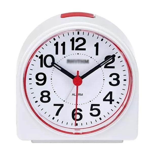 Pequeño reloj despertador silencioso con luz nocturna, funciona con pilas, reloj de escritorio for dormitorio y decoración del hogar