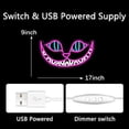 thumbnail image 4 of Letrero decorativo de neón Tiabuy Cheshire Cat 44x24 cm LED, 4 of 8