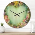 thumbnail image 2 of Designart 'Traditional Flowers with Heart Shape ' Modern Wood Wall Clock, 2 of 5