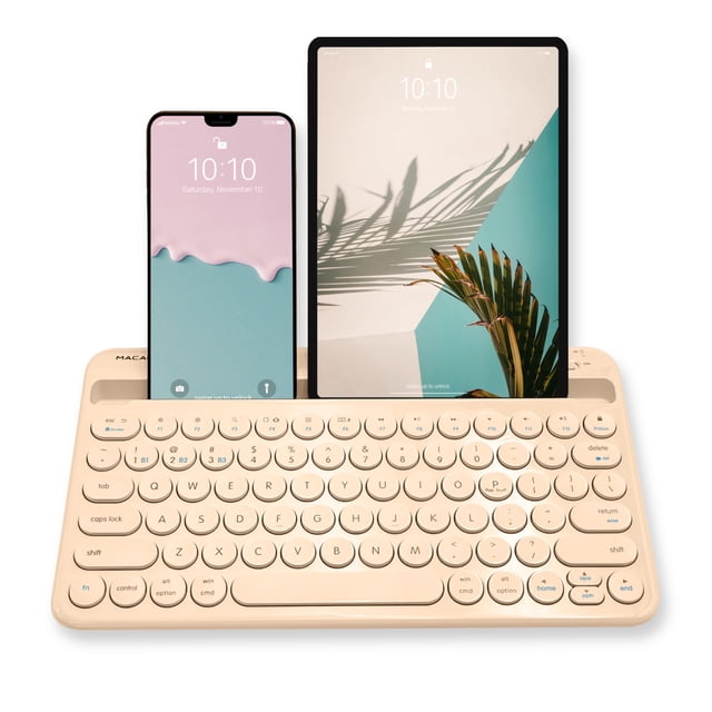 Teclado Bluetooth Macally para tableta iPad iPhone Boba Brown