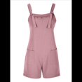 thumbnail image 2 of Cortos de Verano A para Mujer, Casuales Sin Mangas con Bolsillos Rosa XL, 2 of 8