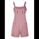 thumbnail image 2 of Cortos de Verano A para Mujer, Casuales Sin Mangas con Bolsillos Rosa XXXL, 2 of 8