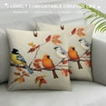 thumbnail image 3 of RUIYC Watercolor Animal Birds Stand On Branch Throw Pillow Cover Cushion Case Decorative, 3 of 5