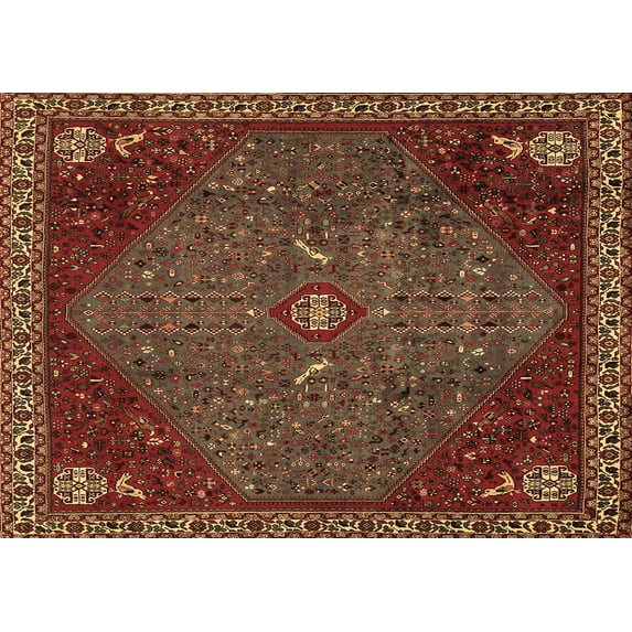 Ahgly Company Indoor Rectangle Persian Brown Traditional Area Rugs, 4' x 6'
