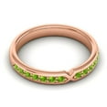 thumbnail image 3 of 0.20 T.C.W Fancy Round Cut Peridot Gemstone Bridal Eternity Band for Wedding Solid 14K Rose Gold Size 7.5 by Diamond-Capitals, 3 of 8