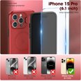 thumbnail image 2 of HAHDAXIA Étui iPhone 15 Pro Compatible avec MagSafe, avec Protection de Caméra, Fenêtre et Béquille, Étui Magnétique avec Protecteur d'Écran pour iPhone 15 Pro (Rouge), 2 of 7