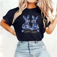 thumbnail image 5 of VKOYWKM Easter Bunny Shirts for Women Cute T-Shirts Rabbit Eggs Graphic Tees Short Sleeve Casual Crew Neck Holiday T-Shirts Tops, 5 of 6