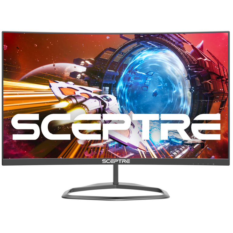 Sceptre Curved 24.5-inch Gaming Monitor up to 240Hz 1080p R1500 1ms  DisplayPort x2 HDMI x2 Blue Light Shift Build-in Speakers, Machine Black  2023 (C255B-FWT240) 