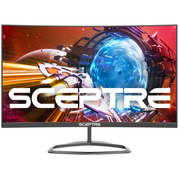 Sceptre Curved 24.5-inch Gaming Monitor up to 240Hz 1080p R1500 1ms DisplayPort x2 HDMI x2 Blue Light Shift Build-in Speakers, Machine Black 2023 (C255B-FWT240)