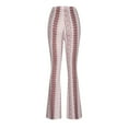 thumbnail image 5 of Otvok Pink Trousers Womens Skinny Wrap Pants Vintage Unpositioned Printed Flared Pants, 5 of 6