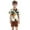 Brown, variant on Toddler Boy Outfits Loose Floral Print Lapel Short Sleeve Button Shirt And Shorts 2 Piece Casual Wear Boys' Clothing Sets Size 2-3 Years