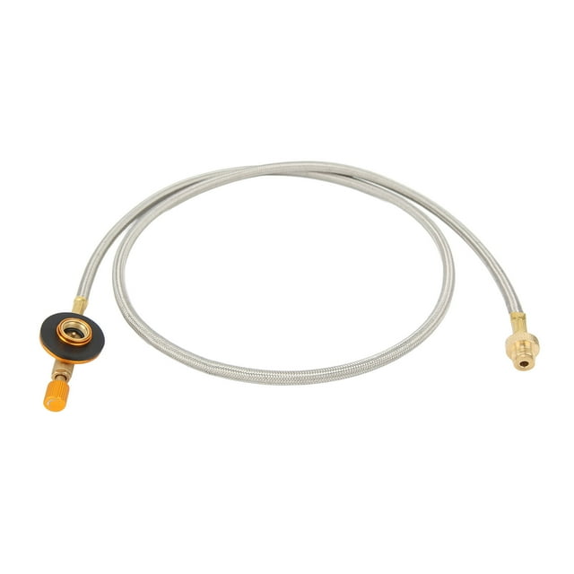 Gas Extension Cord, 100cm Durable Flat Gas Extension Tube Stainless Steel For Picnic