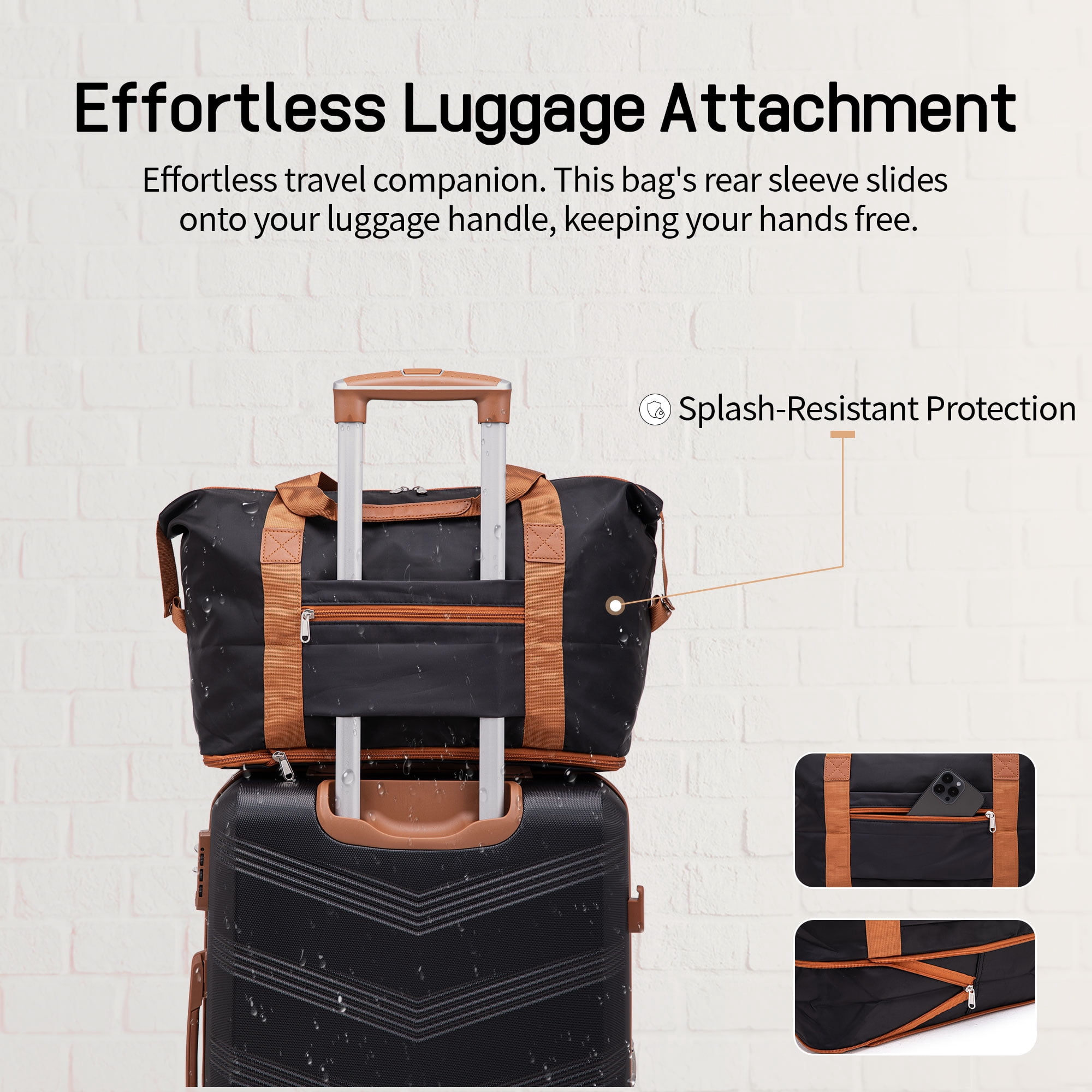 CONCEPZEN 5-Piece Expandable Hardshell Luggage Set with Spinner Wheels TSA Approved Carry On 20-Inch & Checked 24/28-Inch Lightweight Suitcases Suitable for Business and Family Travel