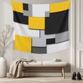 thumbnail image 5 of Yellow Grey Black Geometric Small Tapestry for Bedroom Wall Hanging Tapestry, Modern Abstract Art Ceiling Backdrop Tapestries Poster Blanket Wall Decor for Teens Room Living Room Dorm 23" x 28", 5 of 8