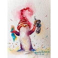 thumbnail image 2 of Rudraksi, Ashwini 15x18 White Modern Wood Framed Museum Art Print Titled - Gnome With Bells, 2 of 4