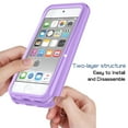 thumbnail image 3 of Compatible with iPod Touch 7th/6th/5th Generation Case, Dustproof Shockproof Case with Built-in Screen Protector, Bumper Frame Heavy Duty Full Body Protective Cover,Purple, 3 of 6