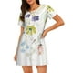 thumbnail image 1 of Fotbe Wildflowers Bata de Dormir para Mujer con Estampado, Camisón de Algodón de Manga Corta, Ropa de Dormir Casual, 1 of 6