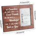thumbnail image 4 of Coworkers Are Many Great Friends Are Few Picture Frame 4x6inch Colleague Goodbye Farewell Photo Frame Hanging/Tabletop Rustic Wooden Going Away Gifts Frame, 4 of 9