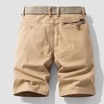 thumbnail image 5 of WREESH Men's Cargo Shorts Plus Size Cargo Shorts Multi-Pockets Relaxed Summer Beach Short Pants Outdoor Workout Shorts Khaki, 5 of 9