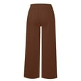 thumbnail image 4 of YDKZYMD Women's Sweatpants Cotton with Pockets Open Bottom Wide Leg High Waisted Straight Leg Teen Girls Baggy Pants with Pockets Fall Elasticwaist Sweatpants Flare Petite Jogger Pants Coffee L, 4 of 7