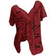thumbnail image 2 of Women Plus Size Shirts Short Sleeve V-Neck Blouse Pullover Tee Tops, 2 of 6