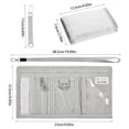 thumbnail image 3 of JIALIOU Nylon Trifold Card Wallet with ID Window Zipper Pocket for Men Women Teen White Paper Texture, 3 of 7
