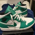 thumbnail image 1 of Size 9 - A i r-Jor-dan 1 Mid Lucky Green, 1 of 6