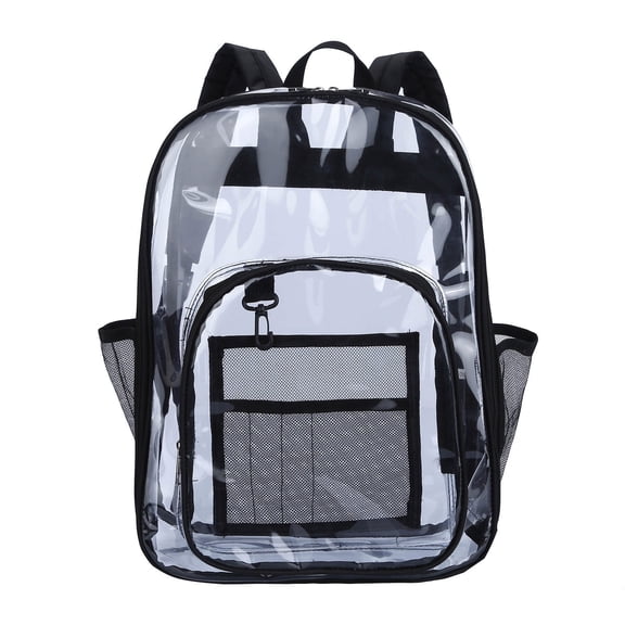 JAHH Clear Backpack Heavy Duty Extra Large Transparent with Reinforced Bottom See Through Storage Large Capacity Student Backpacks Pvc Texture Of Material Schoolbag