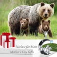 thumbnail image 6 of Dorunmo Mama Bear with 2 Cub Necklace 925 Sterling Silver Black Crescent Moon Pendant Mom Necklace from Daughter Son Mother's Day Jewelry Gifts for Women, 6 of 6