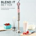 thumbnail image 2 of Dash Chef Series Immersion 5 Speed Stick Blender - Stainless Steel Blades -Whisk Attachment, Pink, New, 2 of 5