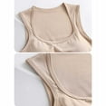 thumbnail image 6 of Fanxing Camisole Tops for Women Built in Bra Tank Tops Cotton Workout Yoga Shirts Basic Tank Tops Layer Padded Khaki,XL, 6 of 8
