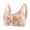 Pink, variant on Wireless Bras For Women Front Closure Side Buckle Lace Edge Movement Seamless Gathering Adjustment Yoga Sleep Large Bra No Underwire Bras For Womens