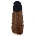 thumbnail image 2 of DOPI Fashion Long Curly Hair Hat Wig One Knit Hat Wool Curl Corn Perm Curl, 2 of 5