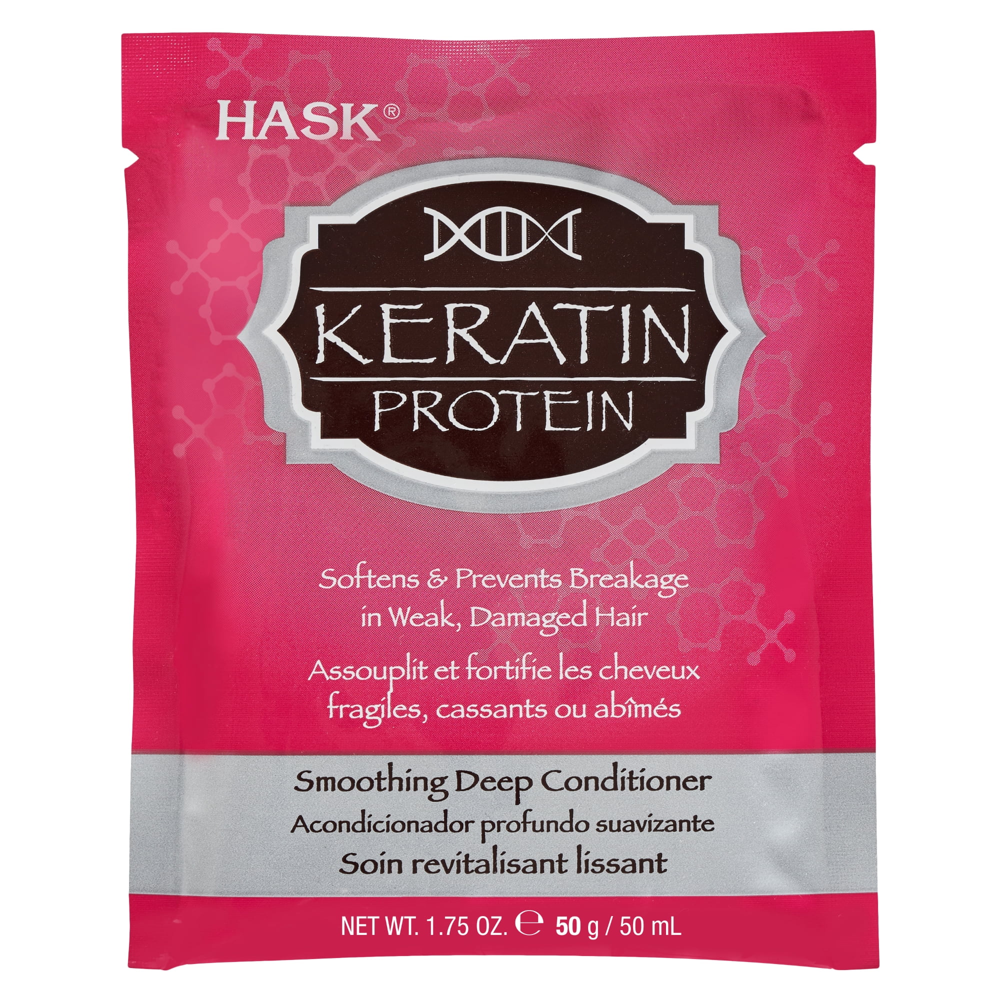 HASK Smoothing Keratin Protein Sulfate Free Deep Conditioner, 1.75 oz