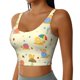 thumbnail image 2 of Balery Colorful Cartoon Snail Sujetadores deportivos con espalda cruzada para mujer, acolchados, sin costuras, de alto impacto, ideales para yoga, gimnasio, entrenamiento y fitness.-XX-Large, 2 of 8