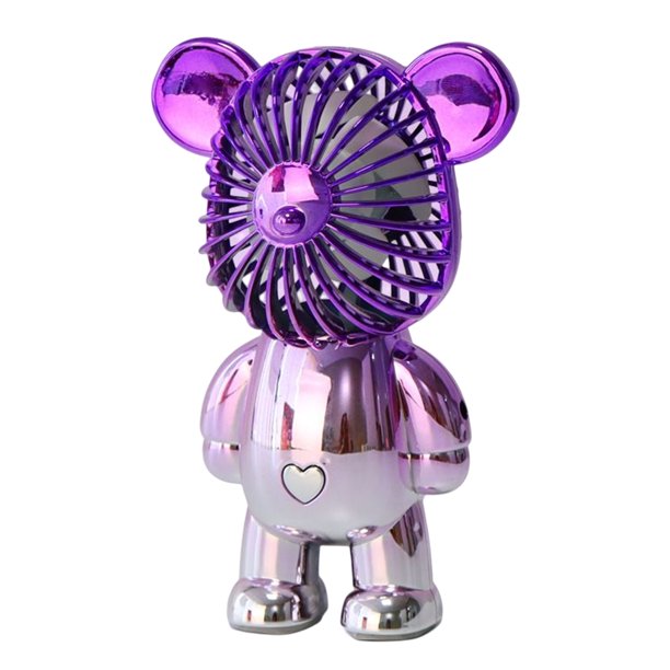 FLhrweasw Graffiti Bear Mini Ventilador Escritorio Galvanoplastia Gradiente Ventilador Mano 3 Velocidades (C)