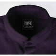 thumbnail image 2 of Bestman Chemise Unie à Manches Longues pour Hommes, Col Chinois, Patte de Boutonnage Double devant, 2 of 7