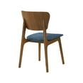 thumbnail image 3 of Kalia 5 Piece Wood Dining Set in Walnut Finish with Blue Fabric, 3 of 6
