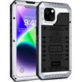 thumbnail image 1 of REJODA-for iPhone 14 Case Waterproof, Metal Heavy Duty with Built-in Screen Protector, Military Grade Shockproof Full Body Protective Defender Rugged Case 6.1 Inch, Silver, 1 of 4