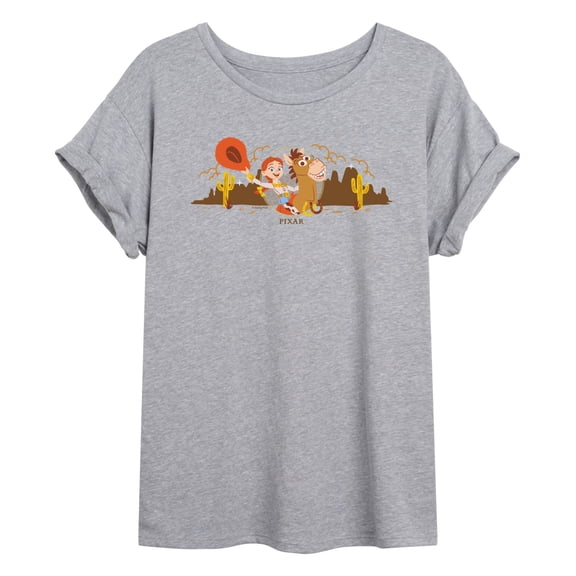 Toy Story 5 - Jessie and Bullseye - Juniors Oversized Graphic T-Shirt