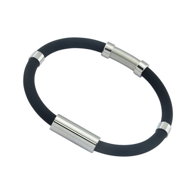 Minnieouse inalámbrica para adultos, antiestática de iones negativos de silicona, decorativa resistente al agua, brazalete deportivo Ropa, zapatos y accesorios Miscelánea hombre negro