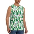 thumbnail image 2 of Kdxio Cactus Plants for Men's Muscle T-shirt,Sleeveless for Workout Running Athletic Gym Lounge Casual, 2 of 7