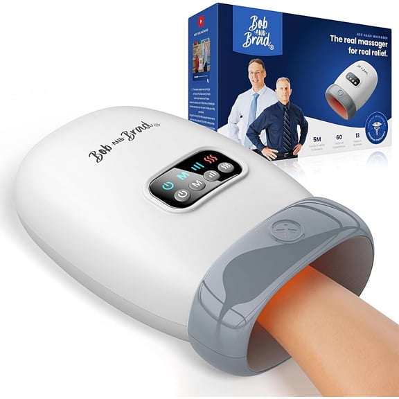 BOB AND BRAD Hand Massager, Shiatsu Hand Massager for Arthritis and Carpal Tunnel with Heat and Compression, Pain Relief from Wrist to Palm and Finger, Best Gift.
