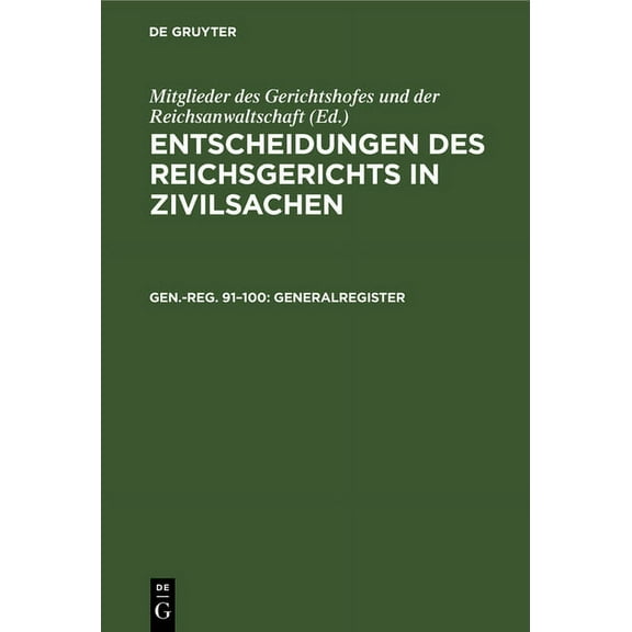 Generalregister, (Hardcover)