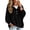 #0079-Black, variant on Hoodies for Women Pullover Hooded Henley Button Long Sleeve Corduroy Texture Tops for Women Loose Fit Y2K Trendy Boho Womens Tops