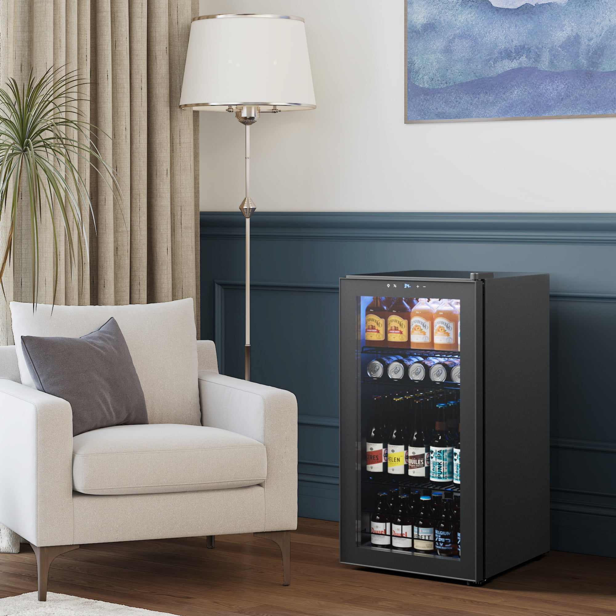 Yeego 232 Can Beverage Refrigerator, Beverage Cooler with Glass Door for Office/Bar/Home, 2 Pack