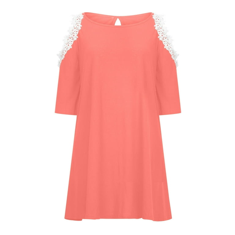 Coral color dresses for deals sale