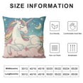 thumbnail image 5 of Unicorn Pillow Covers  Lovely Cartoon Pattern Pink Background Throw Pillowcase for Home Decor, 5 of 5