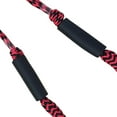 thumbnail image 2 of Elastic Boat Bungee Dock Line Docking Carabiner Boating Dock Rope Boat Dock Line Stretches to 5.5ft Red Black Wave, 2 of 9